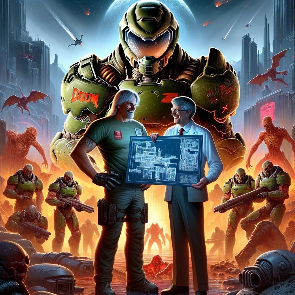 К 30-летию игры Doom создатели Джон Кармак и Джон Ромеро воссоединились
